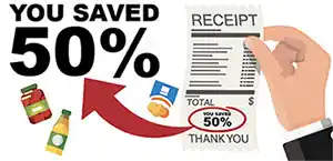 save 50% at salvage grocery stores